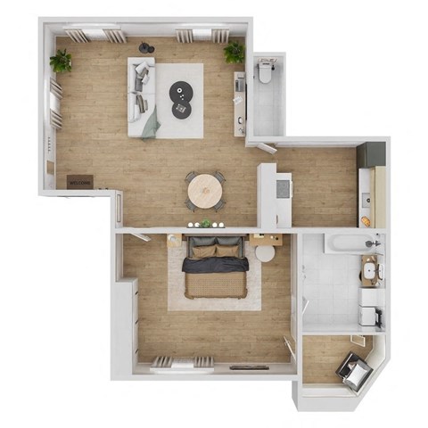 A1 Reflections at Stillwater 1 Bedroom with 508 SF